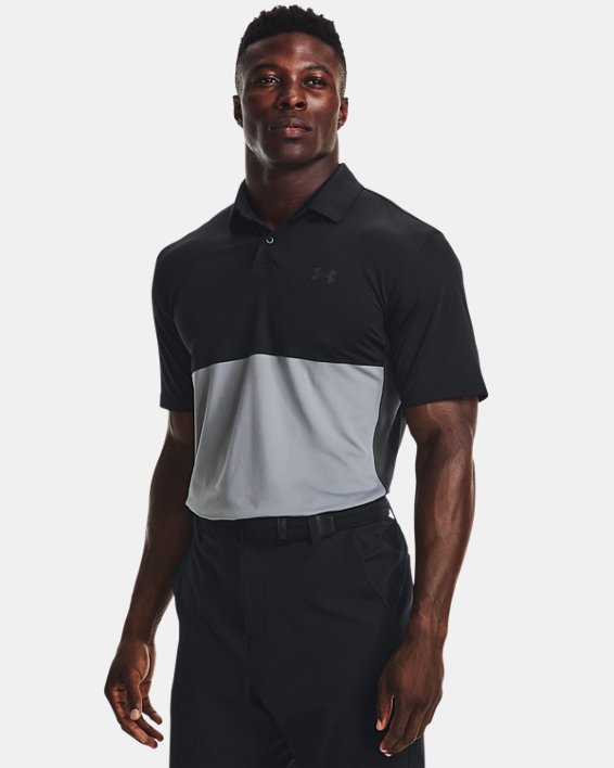 Men's UA Performance Blocked Polo in Black image number 0